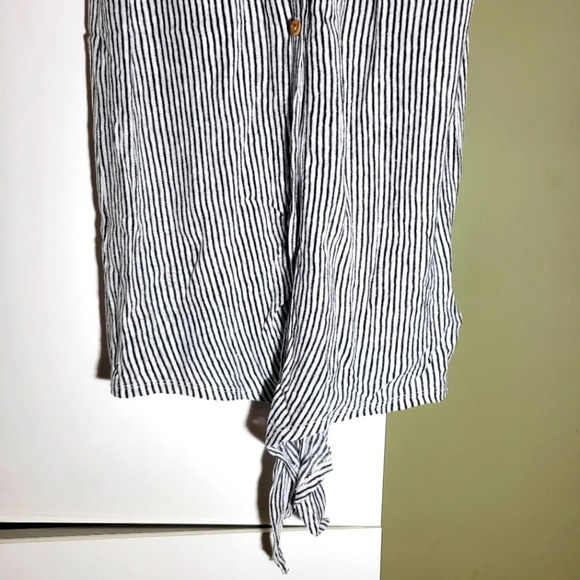 ❤️ 3 For $35 Rachel Zoe full linen sleeveless tank top blouse button shirt XS - Picture 5 of 6